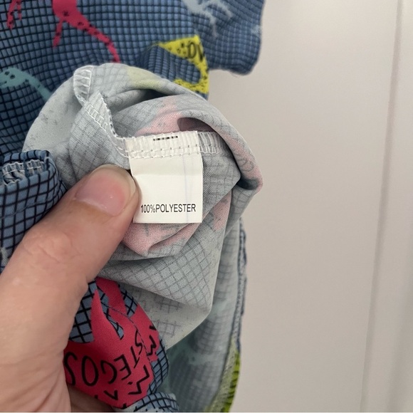 Dinosaur Bones Short Sleeve Button Down Boys 110 cm Blue Paleontology 4T - Picture 7 of 10